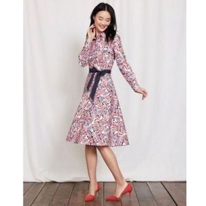 Boden Posey Shirtdress Pink Print Size 8 Women’s